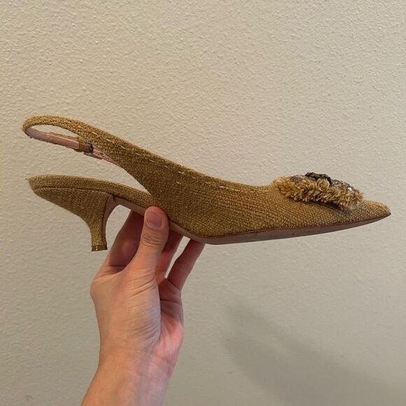 Prada Milano 35.5 Sandals/Slip on Woven with beads - Picture 9 of 13